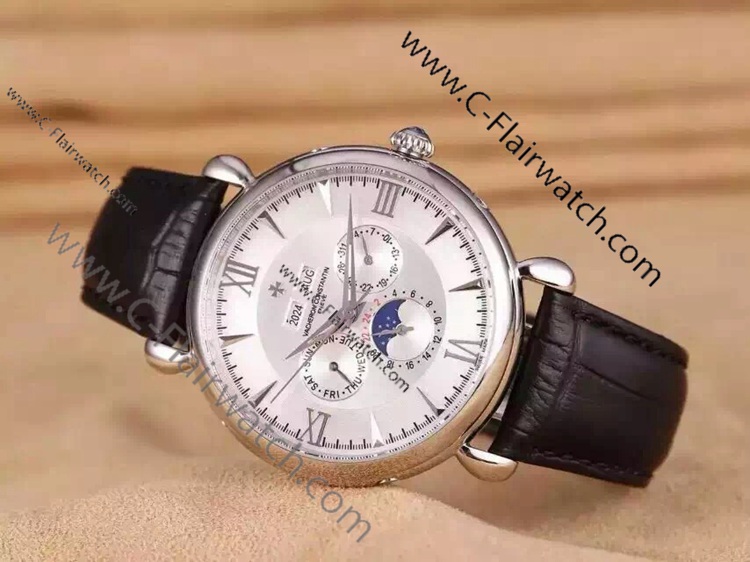 Vacheron Constantin Replica Watch Moon Phase SS Silver